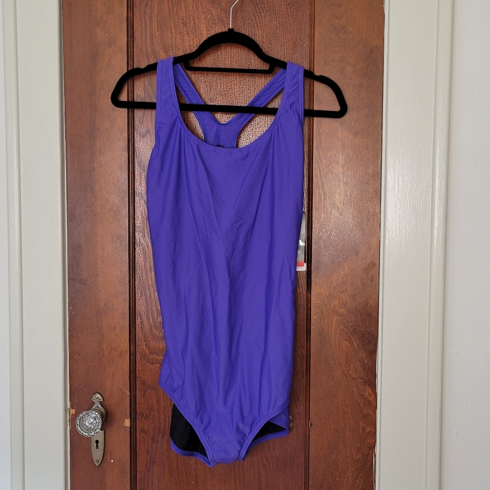 NWT Purple Women's Speedo One Piece Swimsuit Size 16